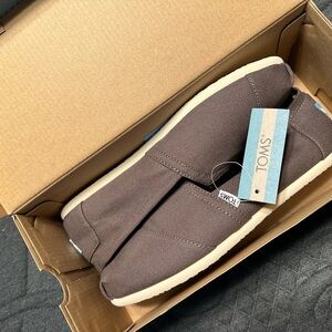 Toms Brown Suede Slip-On Loafers